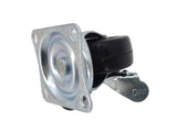 2 PU Furniture Castor Wheel Top Plate Mount Locking Swivel 110lbsCapacity