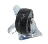 2 PU Furniture Castor Wheel Top Plate Mount Locking Swivel 110lbsCapacity 400500 4PK