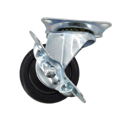 2 PU Furniture Castor Wheel Top Plate Mount Locking Swivel 110lbsCapacity