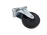 3 PU Furniture Castor Wheel Top Plate Mount Non Locking Swivel 110lbsCapacity