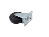 3 PU Furniture Castor Wheel Top Plate Mount Non Locking Swivel 110lbsCapacity
