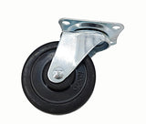 3 PU Furniture Castor Wheel Top Plate Mount Non Locking Swivel 110lbsCapacity