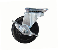 3 PU Furniture Castor Wheel Top Plate Mount Locking Swivel 110lbsCapacity