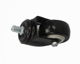 2" M10x15mm Pitch 1.50mm Threaded Stem PU Wheel 360  Rotation Swivel Caster Black 400700 4PK