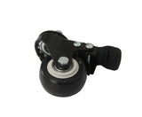 2" M10x1mm Pitch 1.50mm5 Threaded Stem PU Wheel Chair Castor Replacement Caster Black