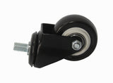 2" M8x15mm Pitch 1.25mm Threaded Stem PU Wheel 360  Rotation Swivel Caster Black 400800 4PK