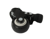 2" M8x15mm Pitch 1.25mm Threaded Stem PU Wheel Chair Castor Replacement Caster Black