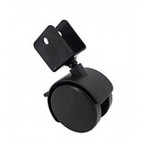 2" Edge Mount 0.7" Board Plastic Wheel 360  Rotation Swivel Caster Black