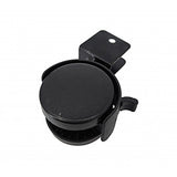 2" Edge Mount 0.7" Board Plastic Wheel 360  Rotation Swivel Caster Black