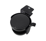 2" Edge Mount 0.7" Board Plastic Wheel 360  Rotation Swivel Caster Black 401400 1PK