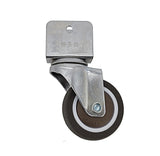 2 Edge Mount 0.7 Board TPE Wheel 360  Rotation Swivel Caster Black 401500 1PK