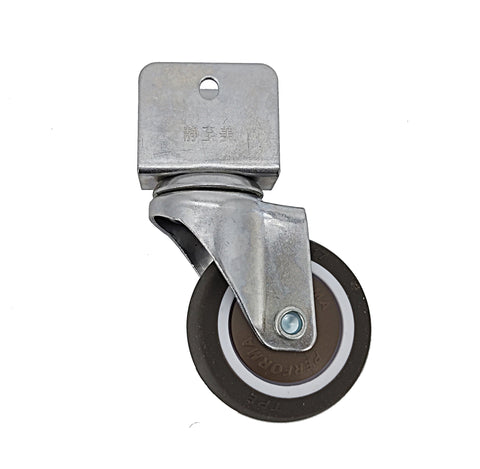 2 Edge Mount 0.7 Board TPE Wheel 360  Rotation Swivel Caster Black