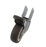2 Edge Mount 0.7 Board TPE Wheel 360  Rotation Swivel Caster Black