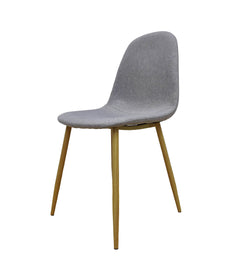 4 Dining Chairs Kitchen Chairs Fabric Cushion Metal Legs Living Room Conference