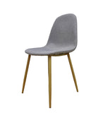2PK Dining Chairs Kitchen Conference Event Office Wedding Fabric Seat Metal Legs