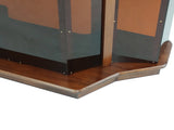 Large Delux Church Pulpit 61 Wide X 24 Deep X 47 Tall Wood Acrylic Preach Lectern Conference Podium Amber Smoked Aged Vintage Look 418