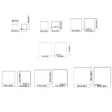 Seven Riser Combo 2, 3, 4,5,6,7,8 Cube 3-Sided Blue Plexiglass Pedestal Lucite Acrylic Display Risers Jewelry Showcase Fixtures - 1/8 Thick 16905-2345678-BLUE
