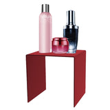 FixtureDisplays® 4 Sets of Seven (total 28pc) Riser Combo  2", 3", 4", 5", 6", 7", 8" Cube 3-Sided Red Plexiglass Pedestal Lucite Acrylic Display Risers Jewelry Showcase Fixtures - 1/8" Thick 4X16905-2345678-RED