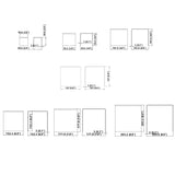 FixtureDisplays® 4 Sets of Seven (total 28pc) Riser Combo  2", 3", 4", 5", 6", 7", 8" Cube 3-Sided Red Plexiglass Pedestal Lucite Acrylic Display Risers Jewelry Showcase Fixtures - 1/8" Thick 4X16905-2345678-RED