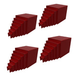 FixtureDisplays® 4 Sets of Seven (total 28pc) Riser Combo  2", 3", 4", 5", 6", 7", 8" Cube 3-Sided Red Plexiglass Pedestal Lucite Acrylic Display Risers Jewelry Showcase Fixtures - 1/8" Thick 4X16905-2345678-RED
