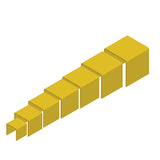FixtureDisplays® 4 Sets of Seven (total 28pc) Riser Combo  2", 3", 4", 5", 6", 7", 8" Cube 3-Sided Yellow Plexiglass Pedestal Lucite Acrylic Display Risers Jewelry Showcase Fixtures - 1/8" Thick 4X16905-2345678-Yellow