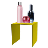 FixtureDisplays® 4 Sets of Seven (total 28pc) Riser Combo  2", 3", 4", 5", 6", 7", 8" Cube 3-Sided Yellow Plexiglass Pedestal Lucite Acrylic Display Risers Jewelry Showcase Fixtures - 1/8" Thick 4X16905-2345678-Yellow