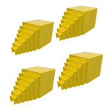 FixtureDisplays® 4 Sets of Seven (total 28pc) Riser Combo  2", 3", 4", 5", 6", 7", 8" Cube 3-Sided Yellow Plexiglass Pedestal Lucite Acrylic Display Risers Jewelry Showcase Fixtures - 1/8" Thick 4X16905-2345678-Yellow