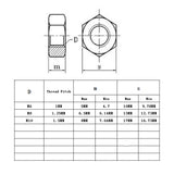 25PK Hex Head Steel Nuts M8 Machine Screw Nuts 5105