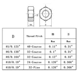 10 24 Machine Screw Nuts Hex Staniless Steel 18 9 304 food grade 100PK