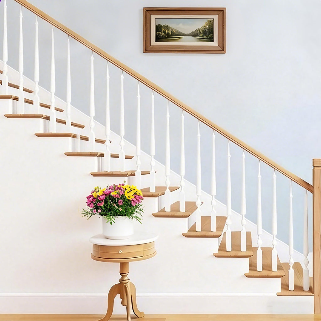 120inch Red Oak Stair Handrail Wooden Railing Durable Indoor Staircase ...