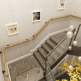 96inch Red Oak Stair Handrail Durable Wooden Indoor Railing Home Staircase Grip 6111-HAND RAIL -96X2.5X1.5inch