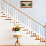 96inch Solid Red Oak Stair Handrail Wooden Indoor Staircase Railing 6111-HAND RAIL -96X3.54X1.57inch