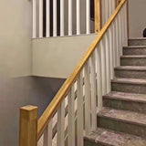 96inch Solid Red Oak Stair Handrail Wooden Indoor Staircase Railing 6111-HAND RAIL -96X3.54X1.57inch