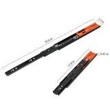 17.83¡± Black Steel Drawer Slide Soft-Close Heavy Duty Full Extension 6121-Drawer Slide
