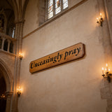 Solid Oak Church Sign Custom Engraved Wood Lettering Indoor Outdoor Durable 8S130-CHURCH SIGNS