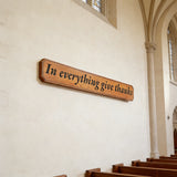 Solid Oak Church Sign Custom Engraved Wood Lettering Indoor Outdoor Durable 8S130-CHURCH SIGNS
