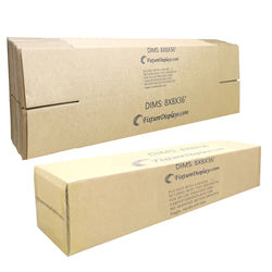 20PK 8X8X36" Shipping Boxes BF Cardboard Moving Storage FOL Bats Arts Tubes 8X8X36-20PK