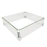 Fire Pit Wind Guard 20x20 Screen Square Glass Shield Wind Resistant Square