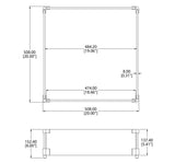 Fire Pit Wind Guard 20x20 Screen Square Glass Shield Wind Resistant Square