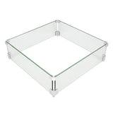 Fire Pit Wind Guard 20x20 Screen Square Glass Shield Wind Resistant Square