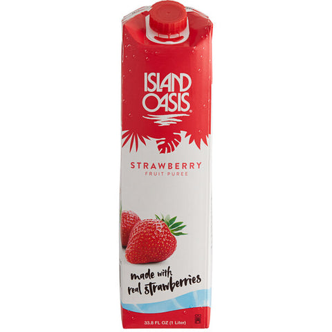 Island Oasis 1 Liter Strawberry Puree Beverage Mix WS-999IOSTRAWB