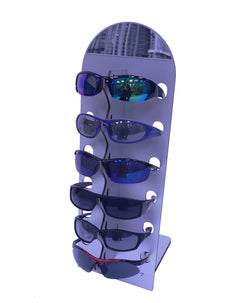 Silver Eyewear Counter Display Holds 6 Pair Display Sunglass Reading Glass