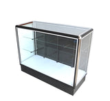 Black aluminum showcase full vison 70 inch frame shelf retail store display