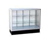 Aluminum showcase full vision 48 inch frame shelf retail store display