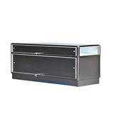 Black aluminum showcase 1/3 vision 48 inch frame shelf retail store display