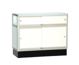 Aluminum showcase 1/3 vision knock down 48 inch frame shelf retail store display