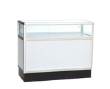 Aluminum showcase 1/3 vision knock down 48 inch frame shelf retail store display