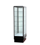 Black aluminum wall showcase 34LX72HX20D frame shelf retail store display