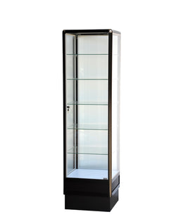 Black aluminum wall showcase 20LX72HX20D frame shelf retail store display