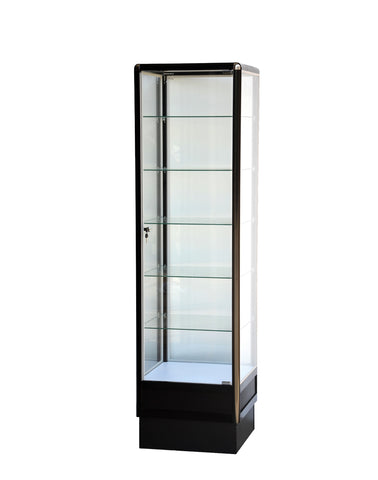 Black aluminum wall showcase 20LX72HX20D frame shelf retail store display